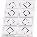 Signes tactiques Taktifol Personen, rectangulaire, autocollant, inscriptible, effaçable à sec, L 46 x l 32 mm, noir, 8 signes