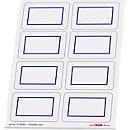 Signes tactiques unités Taktifol, rectangulaires, autocollants, inscriptibles, effaçables à sec, L 46 x l 32 mm, bleu, 8 signes