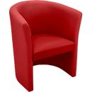 Silla de cóctel NowyStyl CLUB, imitación de cuero (100% poliéster), totalmente tapizada, altura del asiento 455 mm, rojo