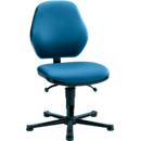 Silla de laboratorio Basic, cuero sintético, Stamskin Top azul