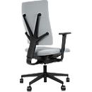 Silla de oficina NowyStyl 4ME, mecanismo sincronizado, sin reposabrazos, respaldo ajustable en altura, negro/gris