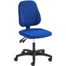 Silla de oficina Prosedia YOUNICO PLUS 3, contacto permanente, sin apoyabrazos, respaldo bajo 3D, azul