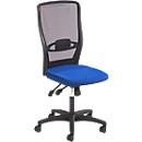 Silla de oficina Prosedia YOUNICO PLUS 8 Diseño, mecanismo sincronizado, sin reposabrazos, soporte lumbar, negro/azul