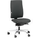 Silla de oficina Steifensand Ceto CT2450, mecanismo sincronizado, sin reposabrazos, asiento de membrana, sin reposacabezas, gris