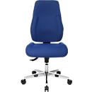 Silla de oficina Topstar FEEL GOOD, mecanismo sincronizado, sin reposabrazos, respaldo alto, asiento grande y contorneado, azul