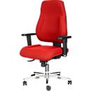 Silla de oficina Topstar FEEL GOOD, mecanismo sincronizado, sin reposabrazos, respaldo alto, asiento grande y contorneado, rojo