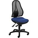 Silla de oficina Topstar OPEN POINT SY, mecanismo sincronizado, sin reposabrazos, asiento ergonómico, azul