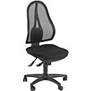 Silla de oficina Topstar OPEN POINT SY, mecanismo sincronizado, sin reposabrazos, asiento ergonómico, negro