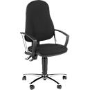 Silla de oficina Topstar POINT 60, mecanismo permanente, con reposabrazos, soporte lumbar, asiento contorneado, negro