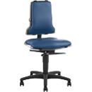 Silla de trabajo bimos SINTEC 2, contacto permanente con regulación de inclinación/profundidad del asiento, asiento ortopédico, sin reposabrazos, con ruedas