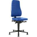 Silla giratoria All-In-One 9643, acolchado de cuero sintético, azul