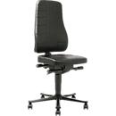 Silla giratoria All-In-One 9643, acolchado de cuero sintético, negro