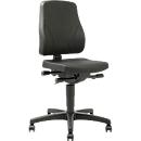 Silla giratoria All-In-One Trend 9633, con ruedas, cuero sintético, escay negro