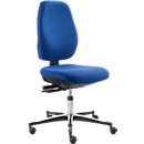 Silla giratoria de trabajo ESD Industry Tec classic IS 2087, sin reposabrazos, Syncro®-Tension, respaldo alto, azul agua