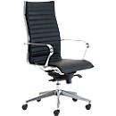 Sillón de dirección VANDA, respaldo alto, Climatex, con reposabrazos, negro