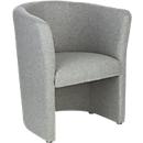 Sillón lounge tapizado Nowy Styl CLUB, tapizado completo, con deslizadores, gris claro