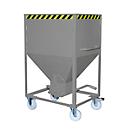 Silo tipo SR 600, ruedas, capacidad 600 l, gris RAL 7005