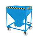 Silo type SR 375, roulettes, volume 375 L, bleu RAL 5012