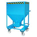 Silo type SRE 600, fermeture ciseaux, volume 600 L, laqué, bleu RAL 5012