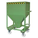 Silo type SRE 600, fermeture ciseaux, volume 600 L, laqué, vert RAL 6011