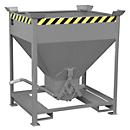 Silobehälter Typ SG 375, Einfahrtaschen, Inhalt 375 Liter, grau RAL 7005