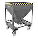 Silobehälter Typ SRE 375, Scherenverschluss, Inhalt 375 Liter, lackiert, grau RAL 7005
