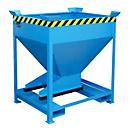 Silocontainer type SG-D 375, met insteekgaten voor hefwagen, gelakt, blauw