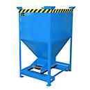 Silocontainer type SG-D 600, met insteekgaten voor hefwagen, gelakt, blauw