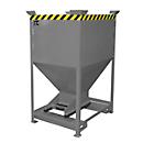 Silocontainer type SG-D 600, met insteekgaten voor hefwagen, gelakt, grijs