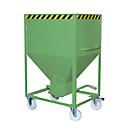 Silocontainer type SR 600, wielen, inhoud 600 liter, groen RAL 6011