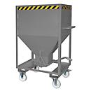 Silocontainer type SRE 600, schaarsluiting, inhoud 600 liter, gelakt, grijs RAL 7005