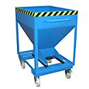 Silocontainer type SRE-D 375, met insteekgaten voor hefwagen en wielen, gelakt, blauw