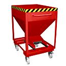 Silocontainer type SRE-D 375, met insteekgaten voor hefwagen en wielen, gelakt, rood