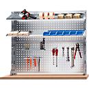 Sistema de bancada de trabalho, painel traseiro perfurado