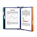  Sistema de painel de exposição Tarifold, A3, chapa de aço, cinza claro, incl. 10 painéis pivô, cores sortidas