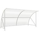 Sistema de refugio para exteriores modelo Bamberg, transparente, W 4080 mm, blanco grisáceo RAL 9002