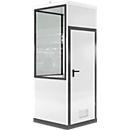 Sistema de sala móvel WSM, L 1045 x W 1045 mm, para instalação exterior, com pavimento, cinzento- branco RAL 9002/ anthr.grau RAL 7016