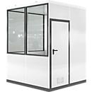 Sistema de sala móvel WSM, L 2045 x W 2045 mm, para instalação exterior, com pavimento, cinzento- branco RAL 9002/ anthr.grau RAL 7016