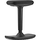 Sitting/standing stool Dauphin, H 500-750 mm, base with tilt function, H 500-750 mm, disc base, with tilt function, black