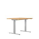 Sitting/standing workstation, W 1200 mm, beech