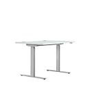 Sitting/standing workstation, W 1200 mm, light grey