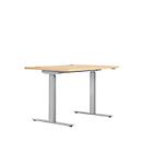 Sitting/standing workstation, W 1200 mm, maple