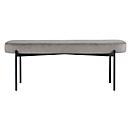 Sitzbank meet® by Paperflow GAIA, oval L, Samtbezug grau, 4-Fußgestell mattschwarz, B 1180 x T 420 x H 455 mm