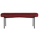 Sitzbank meet® by Paperflow GAIA, oval L, Samtbezug rot, 4-Fußgestell mattschwarz, B 1180 x T 420 x H 455 mm