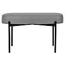 Sitzbank meet® by Paperflow GAIA, oval M, desinfektionsmittelbeständiger Kunstlederbezug grau, 4-Fußgestell mattschwarz, B 790 x T 420 x H 455 mm
