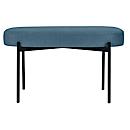 Sitzbank meet® by Paperflow GAIA, oval M, Samtbezug blau, 4-Fußgestell mattschwarz, B 790 x T 420 x H 455 mm