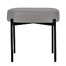 Sitzbank meet® by Paperflow GAIA, oval S, desinfektionsmittelbeständiger Kunstlederbezug grau, 4-Fußgestell mattschwarz, B 490 x T 380 x H 455 mm