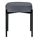 Sitzbank meet® by Paperflow GAIA, oval S, Samtbezug grau, 4-Fußgestell mattschwarz, B 490 x T 380 x H 455 mm