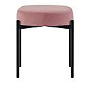 Sitzbank meet® by Paperflow GAIA, oval S, Samtbezug rosé, 4-Fußgestell mattschwarz, B 490 x T 380 x H 455 mm