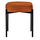 Sitzbank meet® by Paperflow GAIA, oval S, Samtbezug rostfarben, 4-Fußgestell mattschwarz, B 490 x T 380 x H 455 mm